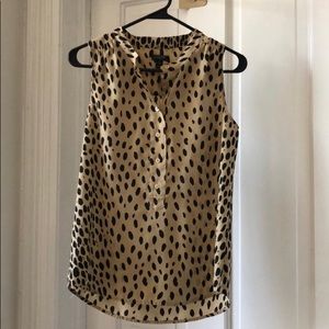 Jcrew Leopard Print Sleeveless Blouse